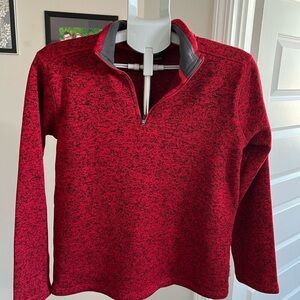 Eddie Bauer Boy’s Red and Gray Pullover Sweater